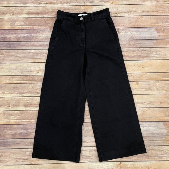 Everlane Jeans Everlane Black Wide Leg Crop Jeans Poshmark